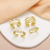 Wholesale Jewelry Minimalist Heart Shape Copper Gold Plated Women's Ring