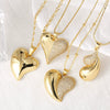 Wholesale Jewelry Minimalist Heart Shape Copper Goldplated Pendant Necklace O Chain For Women