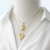 Wholesale Jewelry Minimalist Heart Shape Copper Goldplated Pendant Necklace O Chain For Women