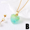 Wholesale Jewelry Minimalist Heart Shape Copper Pendant Necklace With Gold Plated O Chain