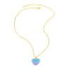 Wholesale Jewelry Minimalist Heart Shape Copper Pendant Necklace With Gold Plated O Chain
