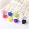 Wholesale Jewelry Minimalist Heartshaped Acrylic Pendant Necklace Copper Electroplating O Chain