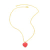 Wholesale Jewelry Minimalist Heartshaped Acrylic Pendant Necklace Copper Electroplating O Chain