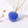 Wholesale Jewelry Minimalist Heartshaped Acrylic Pendant Necklace Copper Electroplating O Chain