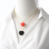 Wholesale Jewelry Minimalist Heartshaped Acrylic Pendant Necklace Copper Electroplating O Chain