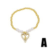 Wholesale Jewelry Minimalist Love Cross Copper Gold Plated Bracelet For Women