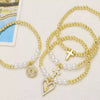 Wholesale Jewelry Minimalist Love Cross Copper Gold Plated Bracelet For Women