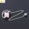 Wholesale Jewelry Minimalist Merkaba Sixpointed Star Natural Stone And Copper Pendant Necklace