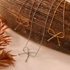 Wholesale Jewelry Minimalist Niche Cold Style Geometric Bow Pendant 316L Stainless Steel Gold Plated Chain