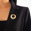 Wholesale Jewelry Minimalist Style Geometric Alloy Liquid Irregular Brooch For Women Electroplated