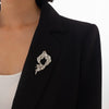Wholesale Jewelry Minimalist Style Geometric Alloy Liquid Irregular Brooch For Women Electroplated