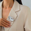 Wholesale Jewelry Minimalist Style Geometric Alloy Liquid Irregular Brooch For Women Electroplated