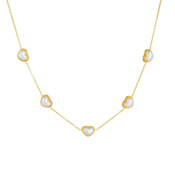 Wholesale Jewelry Minimalist Style Love Drops Bells Pattern Stainless Steel Electroplated Ochain Bracelet Earrings Necklace Set For Women