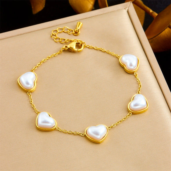 Wholesale Jewelry Minimalist Style Love Drops Bells Pattern Stainless Steel Electroplated Ochain Bracelet Earrings Necklace Set For Women