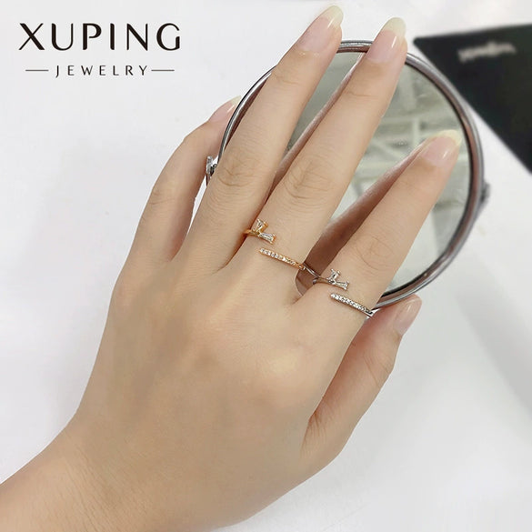Wholesale Jewelry Minimalist Style Open Ring Copper Alloy Plated 18K Gold Women's