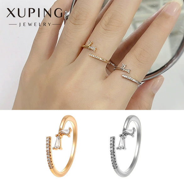 Wholesale Jewelry Minimalist Style Open Ring Copper Alloy Plated 18K Gold Women's