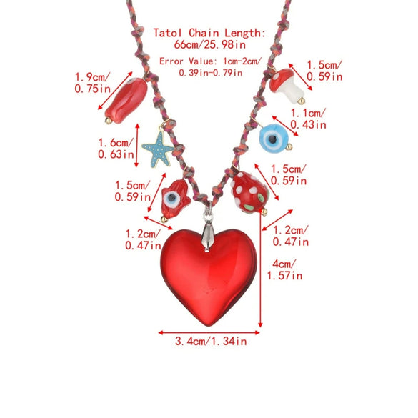 Wholesale Jewelry Minimalist Titanium Steel Ocean Woven Necklace With Colorful Shell Pendants Geometric Animal Zodiac Electroplating