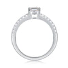 Wholesale Jewelry Moissanite Ring 925 Silver Geometric Style Set With Diamonds