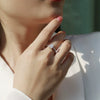 Wholesale Jewelry Moissanite Ring 925 Silver Geometric Style Set With Diamonds