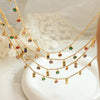 Wholesale Jewelry Multicolor Zircon 316L Stainless Steel Electroplated Necklace And Bracelet Set