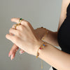Wholesale Jewelry Multicolor Zircon 316L Stainless Steel Electroplated Necklace And Bracelet Set