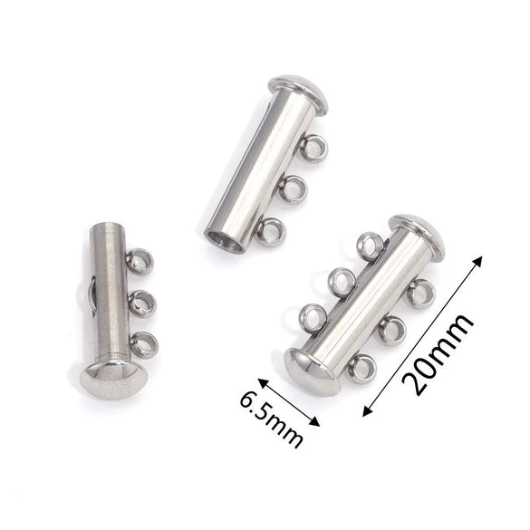 Wholesale Jewelry Multilayer Magnet Buckle Cylindrical Stainless Steel Magnetic Buckle With Electroplating And Round Design