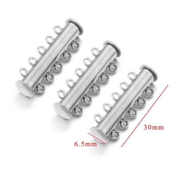 Wholesale Jewelry Multilayer Magnet Buckle Cylindrical Stainless Steel Magnetic Buckle With Electroplating And Round Design