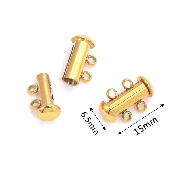 Wholesale Jewelry Multilayer Magnet Buckle Cylindrical Stainless Steel Magnetic Buckle With Electroplating And Round Design
