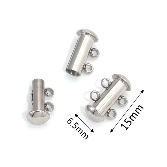 Wholesale Jewelry Multilayer Magnet Buckle Cylindrical Stainless Steel Magnetic Buckle With Electroplating And Round Design
