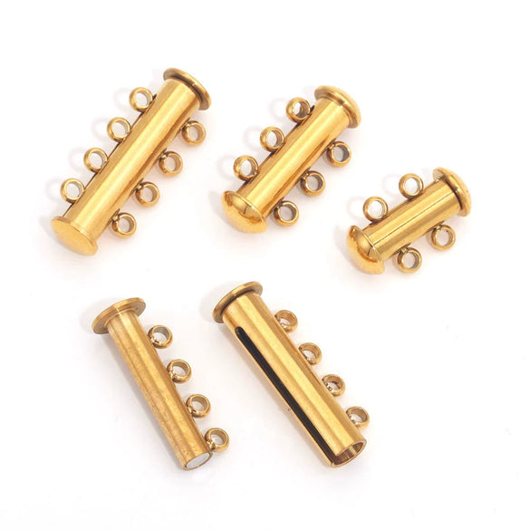Wholesale Jewelry Multilayer Magnet Buckle Cylindrical Stainless Steel Magnetic Buckle With Electroplating And Round Design