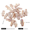 Wholesale Jewelry Natural Freshwater Baroque Pearl Stainless Steel Curved Pin Pendant