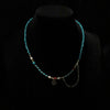 Wholesale Jewelry Natural Freshwater Pearl Turquoise Geometric Copper Clavicle Chain Electroplated