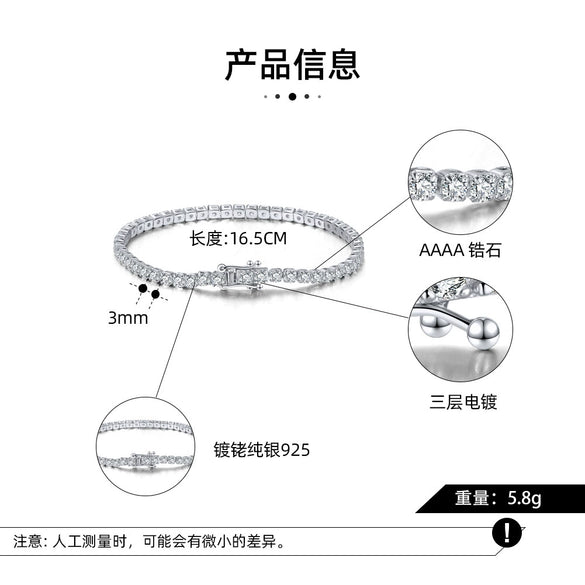 Wholesale Jewelry Natural Geometric S925 Sterling Silver Electroplated Bracelet