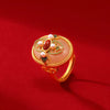 Wholesale Jewelry Natural Hetian Jade Pearl Southern Red S925 Sterling Silver Enamel Copper Unisex Minimalist Animal Zodiac Geometric U Shape Cartoon Characters Ring