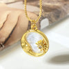 Wholesale Jewelry Natural Shell Round Luxury Sun Moon Star Pendant Copper 18K Gold Plated Electroplated