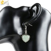 Wholesale Jewelry Natural Stone Heart Shape Minimalist Ladies Earrings