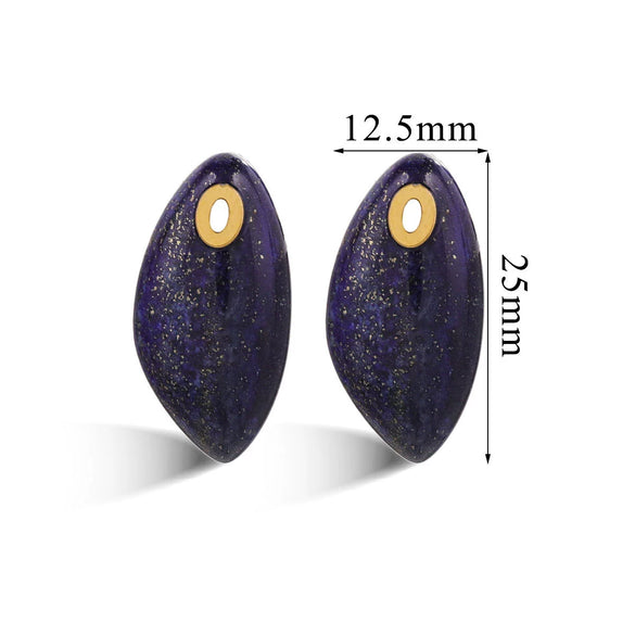 Wholesale Jewelry Natural Stone Pink Crystal Turquoise Stainless Steel Oval Pendant Necklace With Geometric Style And Electroplating Treatment