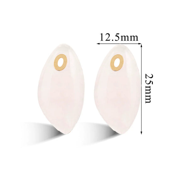 Wholesale Jewelry Natural Stone Pink Crystal Turquoise Stainless Steel Oval Pendant Necklace With Geometric Style And Electroplating Treatment