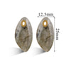 Wholesale Jewelry Natural Stone Pink Crystal Turquoise Stainless Steel Oval Pendant Necklace With Geometric Style And Electroplating Treatment