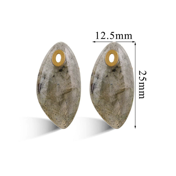 Wholesale Jewelry Natural Stone Pink Crystal Turquoise Stainless Steel Oval Pendant Necklace With Geometric Style And Electroplating Treatment