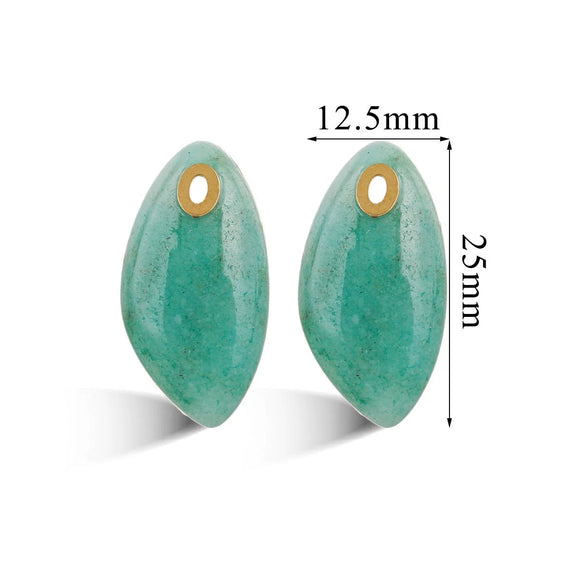 Wholesale Jewelry Natural Stone Pink Crystal Turquoise Stainless Steel Oval Pendant Necklace With Geometric Style And Electroplating Treatment