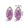 Wholesale Jewelry Natural Stone Pink Crystal Turquoise Stainless Steel Oval Pendant Necklace With Geometric Style And Electroplating Treatment