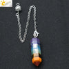 Wholesale Jewelry Natural Stone Rainbow Pendant Rhombus Creative Spirit Swing