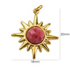 Wholesale Jewelry Natural Stone Stainless Steel Eight Mangxing Pendant Electroplated Necklace Earrings