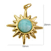 Wholesale Jewelry Natural Stone Stainless Steel Eight Mangxing Pendant Electroplated Necklace Earrings