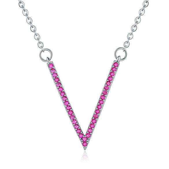 Wholesale Jewelry Necklace Light Luxury Environmental Protection Copper Microinlaid Zircon Clavicle Chain With Letters Pattern Electroplating