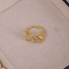 Wholesale Jewelry Niche Animal Style Geometric Copper Ring With Starfish Conch Pattern Electroplated For Women
