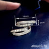 Wholesale Jewelry Niche Geometric Copper Earrings With Zirconia Design