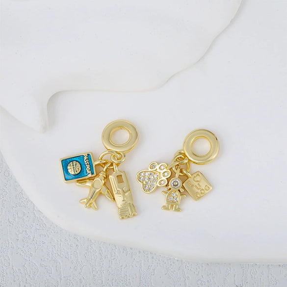 Wholesale Jewelry Niche Geometric Copper Pendant Necklace With Electroplating