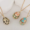 Wholesale Jewelry Niche Geometric Copper Pendant Necklace With Stainless Steel Chain And Electroplating